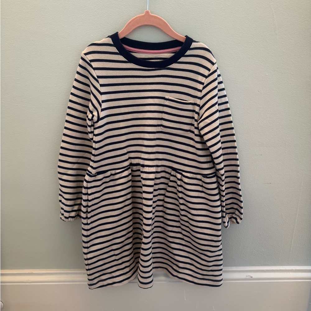 Mini Boden Navy Striped dress